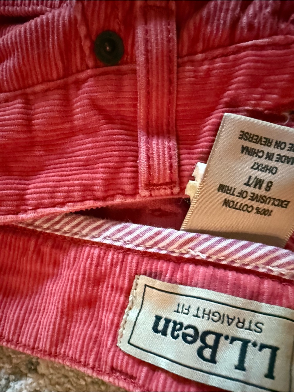 Pants L.L.Bean petite pants Stretch Corduroy Straight Leg Pants - Mallard - Picture 9 of 11